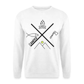 Design amusant pour les campeurs - Sweat-shirt Unisexe - blanc - Devant