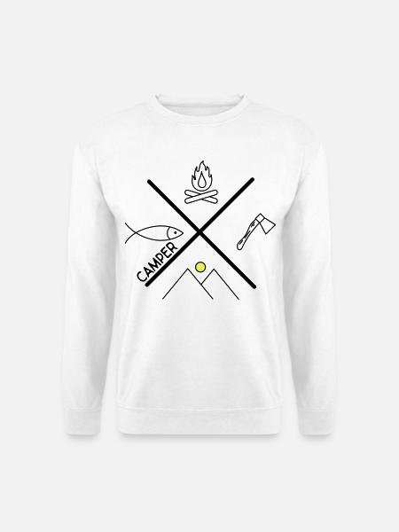 Fun design for campers - Unisex Sweatshirt - white