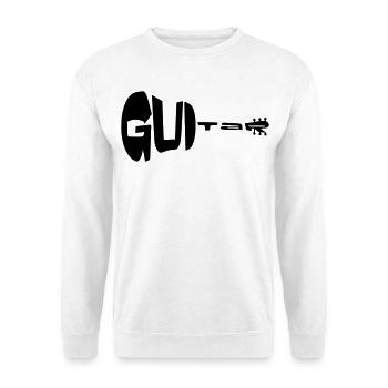 Gitarre in Form einer Gitarre * - Unisex Pullover - Weiß - Vorne