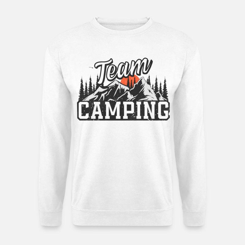 Team Camping - Unisex Pullover - Weiß