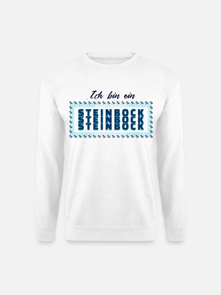 Tierkreiszeichen Steinbock Statement Horoskop - Unisex Pullover - Weiß