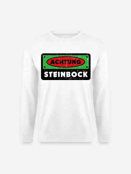 Steinbock Astrologie Tierkreis Statement Gezeiten - Unisex Pullover - Weiß