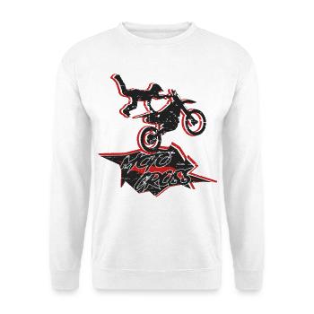 Cascadeur de motocross - Sweat-shirt Unisexe - blanc - Devant