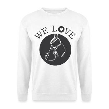 Nous aimons la boxe symbole amour passion boxeur - Sweat-shirt Unisexe - blanc - Devant