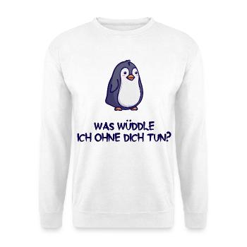 Tier Humorvoll Pinguin Statement Arktis Vogel - Unisex Pullover - Weiß - Vorne