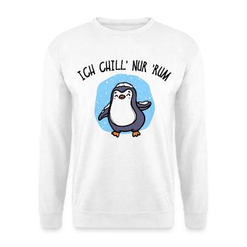 Kälte Pinguin Vogel Tier Eis Schnee Statement - Unisex Pullover - Weiß - Vorne
