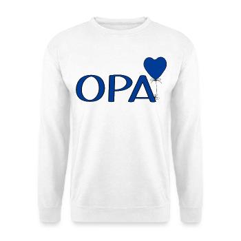 Opa Luftballon Herz - Unisex Pullover - Weiß - Vorne