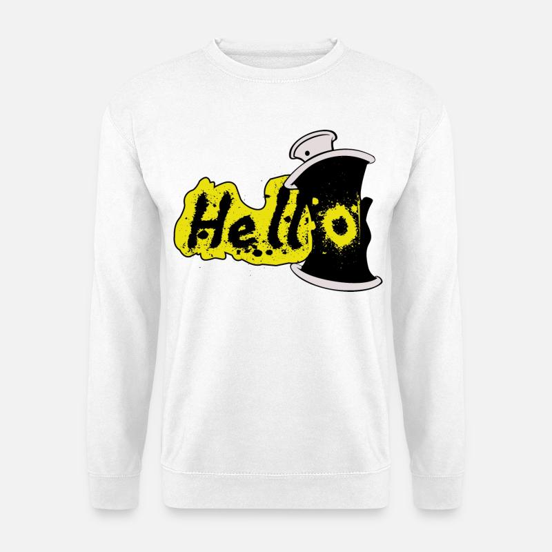 Hello Spray Effect - Unisex Sweatshirt - white