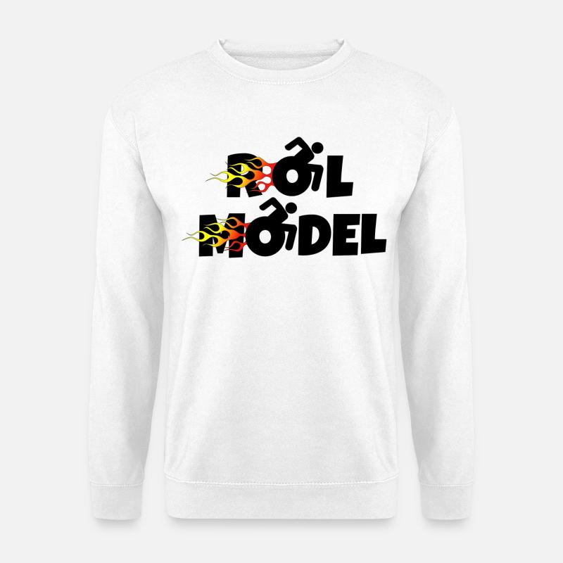 Jeder Rollstuhlfahrer ist ein Vorbild * - Unisex Pullover - Weiß