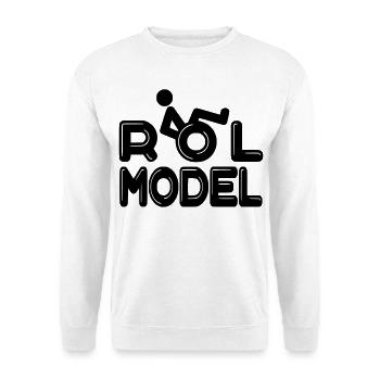 Every wheelchair user is a role model # - Unisex Sweatshirt - white - Front