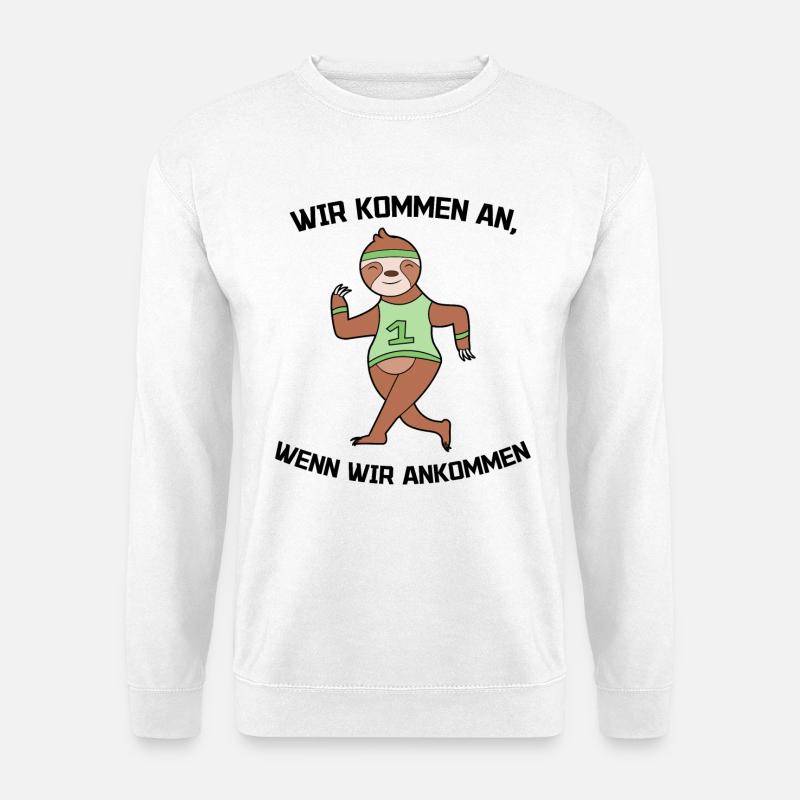Urwaldbewohner Faultier Statement Tier Chillen - Unisex Pullover - Weiß