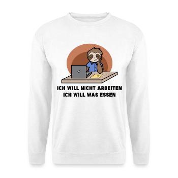Déclaration paresseuse Zoo paresseux Animal Jungle fatiguée - Sweat-shirt Unisexe - blanc - Devant