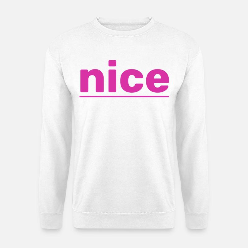 nice - Unisex Pullover - Weiß