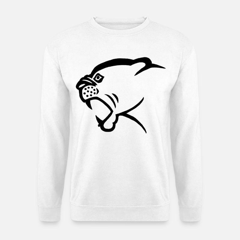 Black Panther Head - Unisex Sweatshirt - white