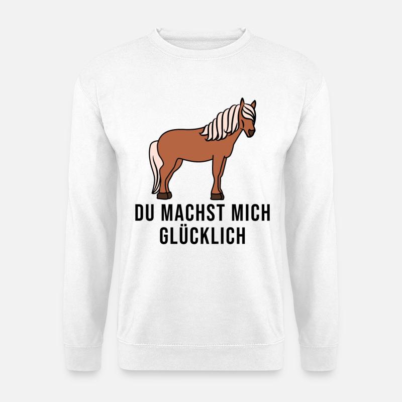 Pferdefan Pferde Islandpferde Reiten Statement - Unisex Pullover - Weiß