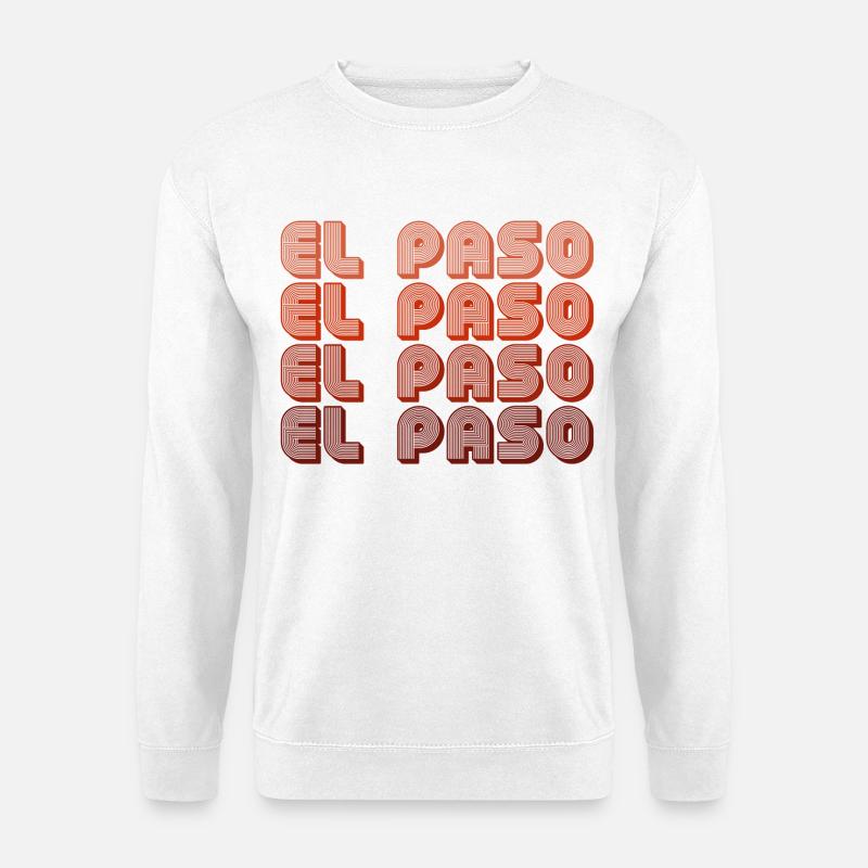 El Paso Gradient Retro Muster - Unisex Pullover - Weiß