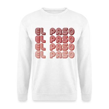 El Paso Block Letters Grid - Unisex Sweatshirt - white - Front