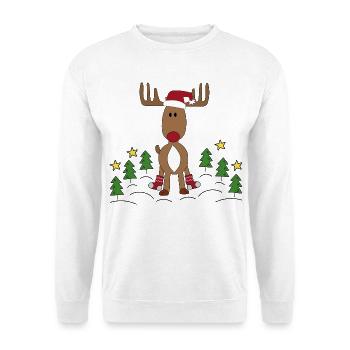 Design zu Weihnachten - Unisex Pullover - Weiß - Vorne