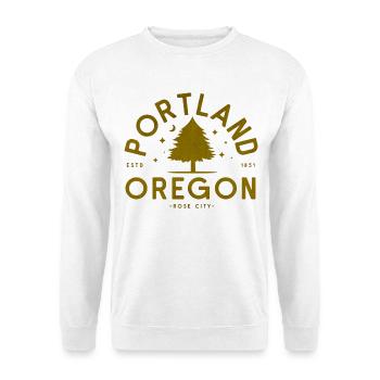 Logo d’arbre vintage à Portland, Oregon - Sweat-shirt Unisexe - blanc - Devant