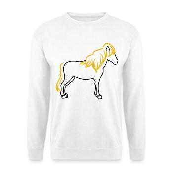 Isländer Islandpferde Pferde Pferdenarr Reiten - Unisex Pullover - Weiß - Vorne