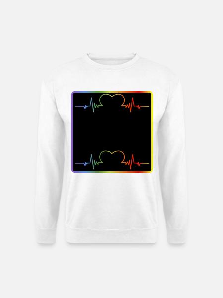 NAMENSSCHILD REGENBOGEN - Unisex Pullover - Weiß