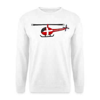 Helicopter Denmark Flag Children - Unisex Sweatshirt - white - Front