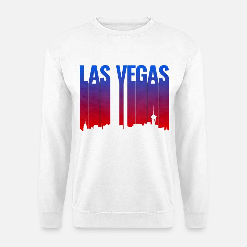 Las Vegas Gradient Skyline Silhouette - Unisex Pullover - Weiß