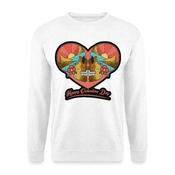 Joyeuse Saint-Valentin - Sweat-shirt Unisexe - blanc - Devant