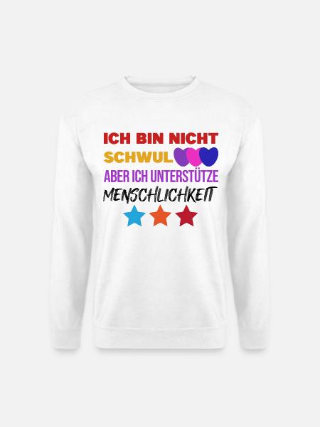Lesbisch Lgbt Gleichberechtigung Statement Herz - Unisex Pullover - Weiß