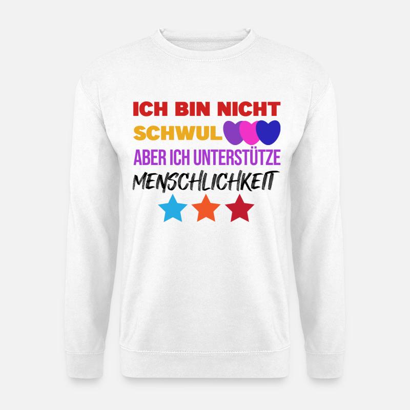 Lesbisch Lgbt Gleichberechtigung Statement Herz - Unisex Pullover - Weiß