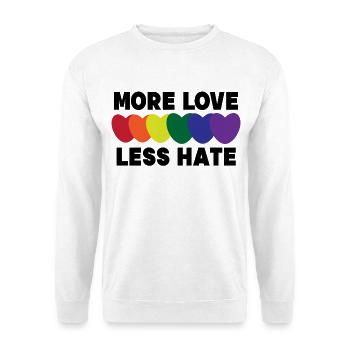 Homo Heart Lgbt Sexuality Statement Relationship - Unisex Sweatshirt - white - Front