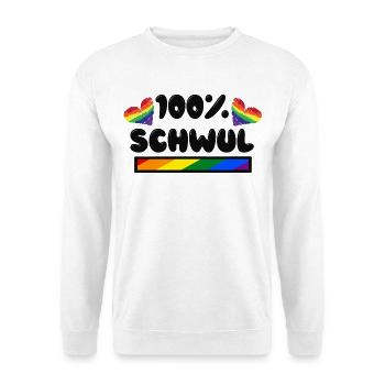 Herz Lgbt Schwul Statement Rechte Homosexueller - Unisex Pullover - Weiß - Vorne