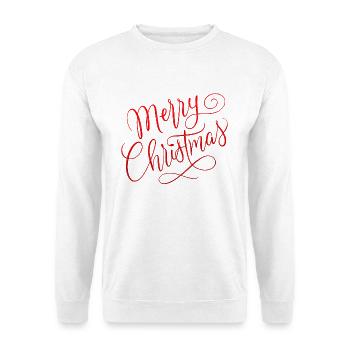 Merry Christmas with snowflakes - Unisex Sweatshirt - white - Front