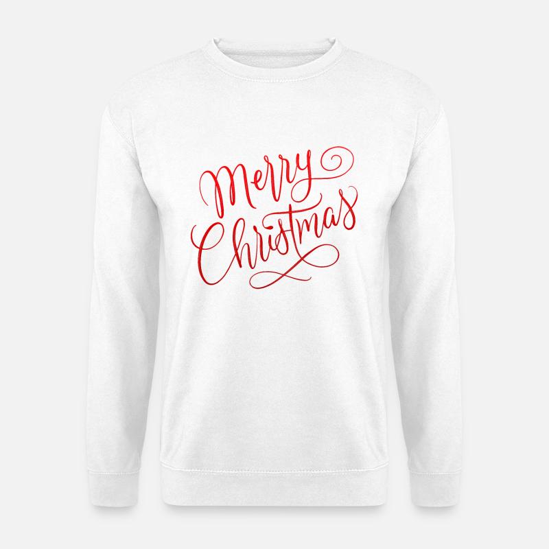 Merry Christmas mit Schneeflocken - Unisex Pullover - Weiß