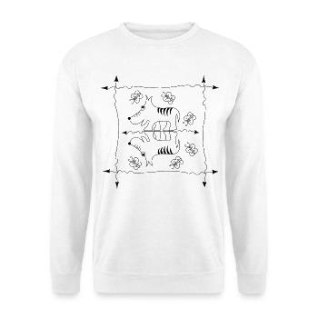 Hund - Unisex Pullover - Weiß - Vorne