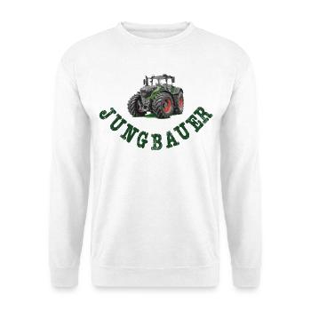 Jungbauer - Traktor Fan, Bauernhof Baby, Landleben - Unisex Pullover - Weiß - Vorne
