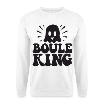 Boule King Queen Outfit for Boules Players - Unisex Sweatshirt - white - Front