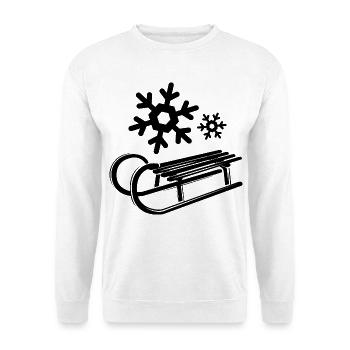Snow Sleds Ice Crystals Snowflakes Winter - Unisex Sweatshirt - white - Front