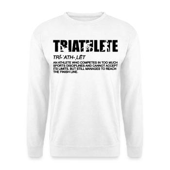 Triathlon Definition - Unisex Pullover - Weiß - Vorne