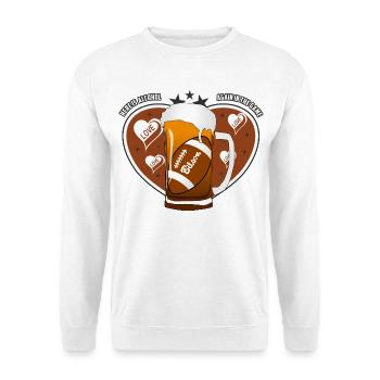 Football and beer - Unisex Sweatshirt - white - Front