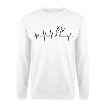 Skispringen Elektrokardiogramm EKG Skispringen - Unisex Pullover - Weiß - Vorne