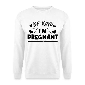 Eltern Schwangerschaft Schwanger Statement Herz - Unisex Pullover - Weiß - Vorne