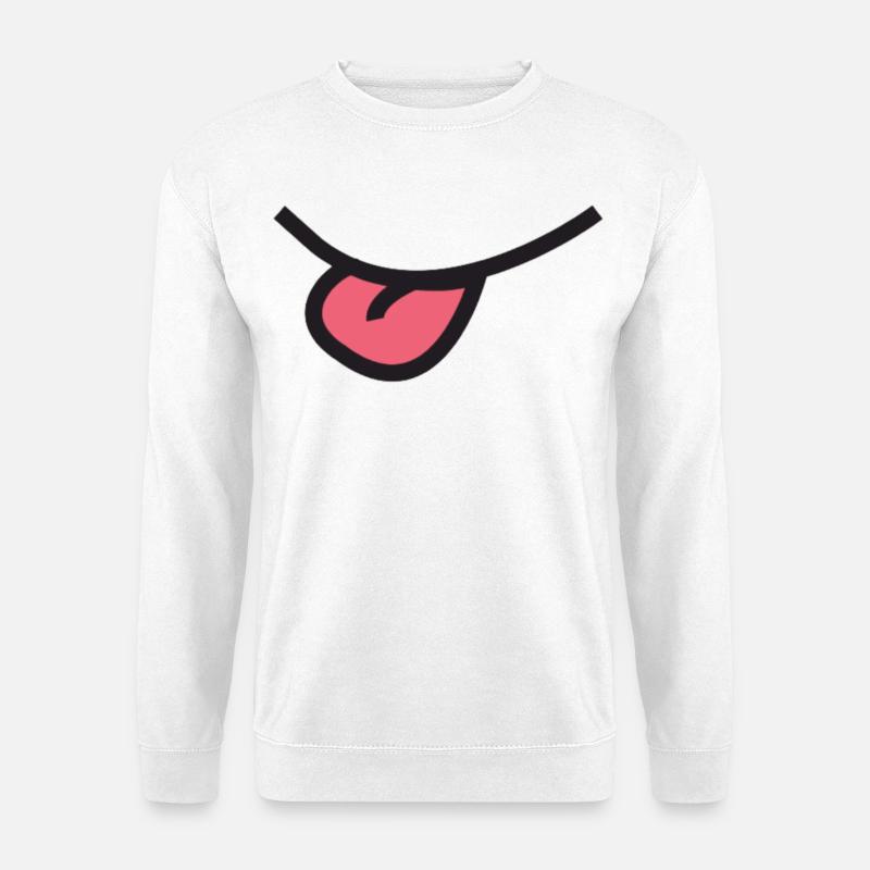 Strecken Sie nicht Ihre Zunge heraus!! - Unisex Pullover - Weiß