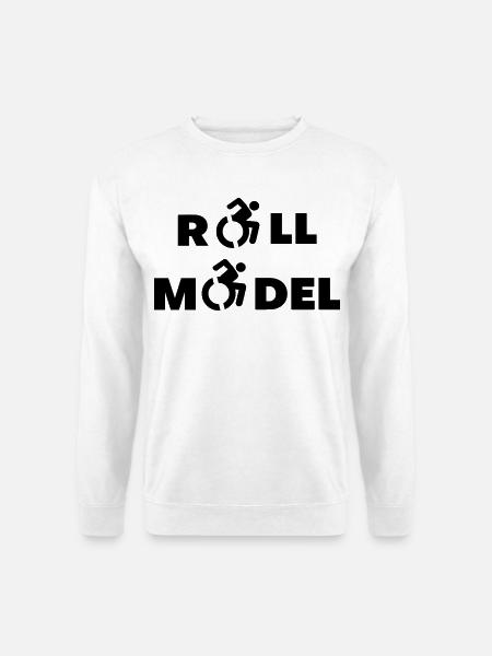 Jeder Rollstuhlfahrer ist ein Vorbild * - Unisex Pullover - Weiß