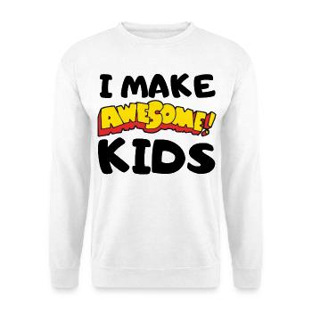Comic-Ausrufe Awesome Schriftzug - Unisex Pullover - Weiß - Vorne
