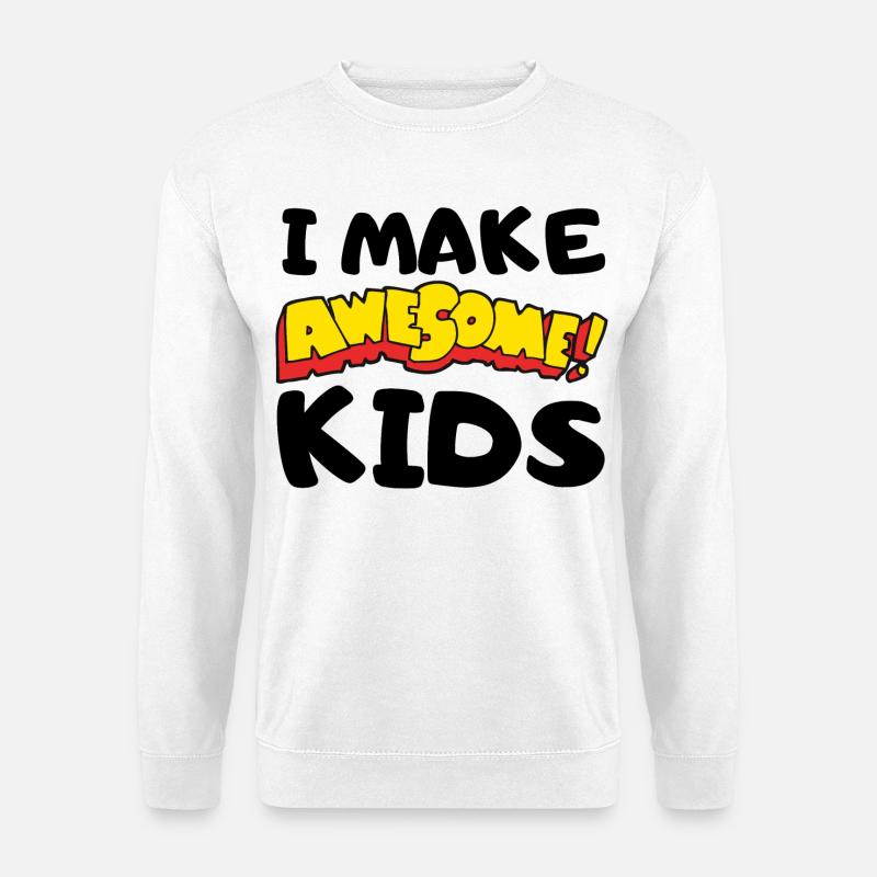 Comic Exclamations Awesome Lettering - Unisex Sweatshirt - white