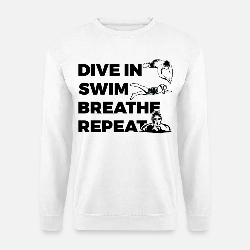 Swimming routine - Unisex Sweatshirt - white