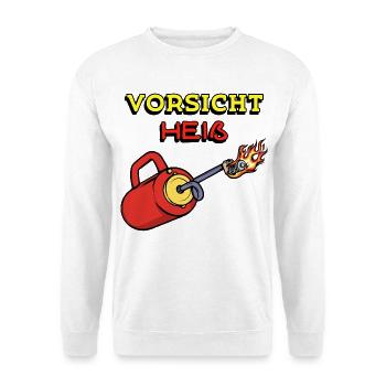 Feuerlöscher Brennen Feuer Feuerwehr Statement - Unisex Pullover - Weiß - Vorne