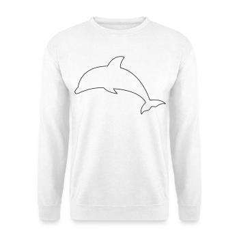 Delfin - Unisex Pullover - Weiß - Vorne