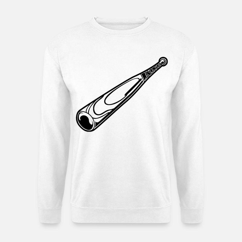 Baseballschläger Skizze - Unisex Pullover - Weiß